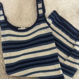 Striped Knit Dress/swimsuit cover up